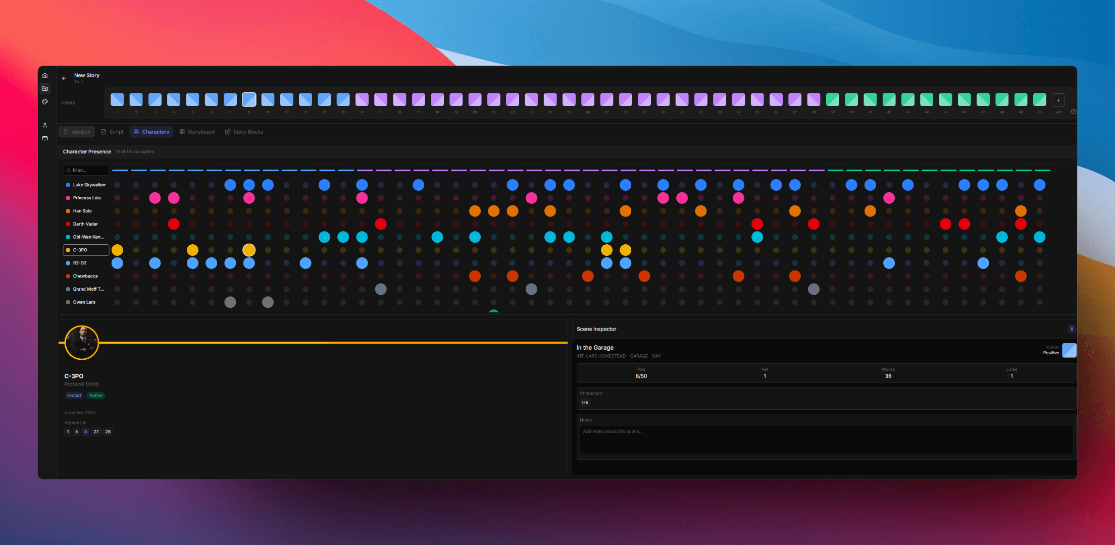 Storytempo Character Matrix
