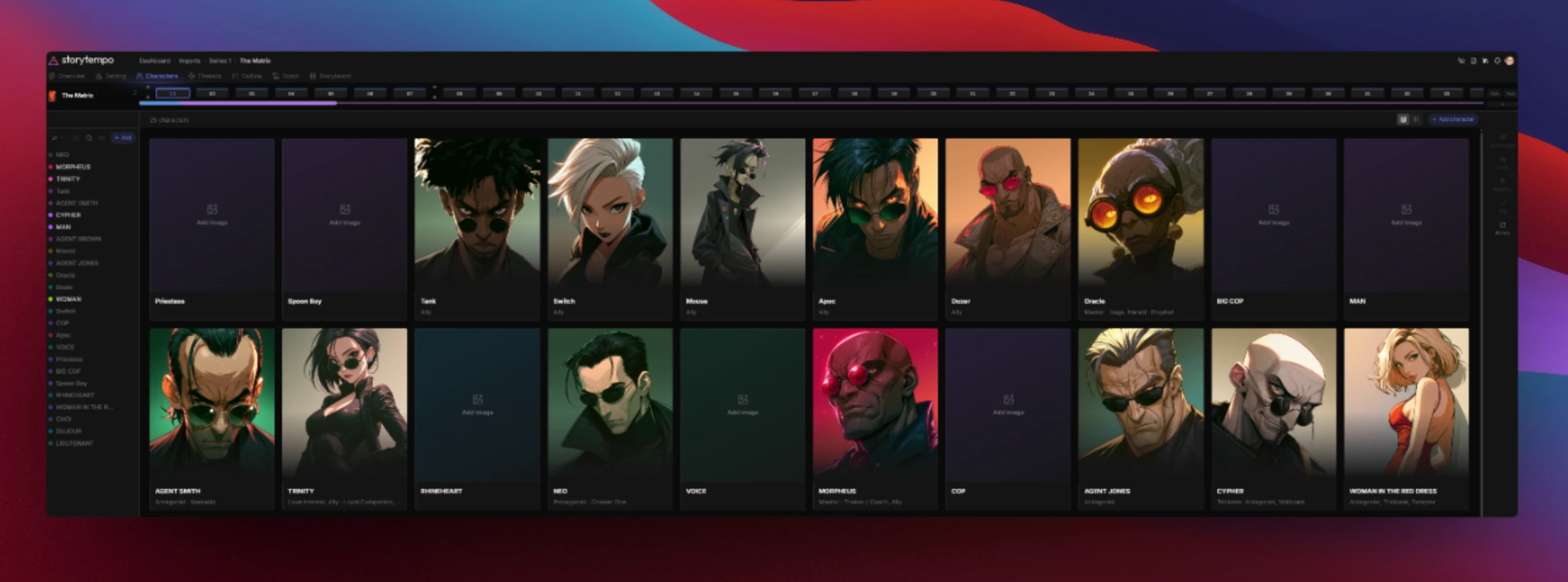 Storytempo character gallery